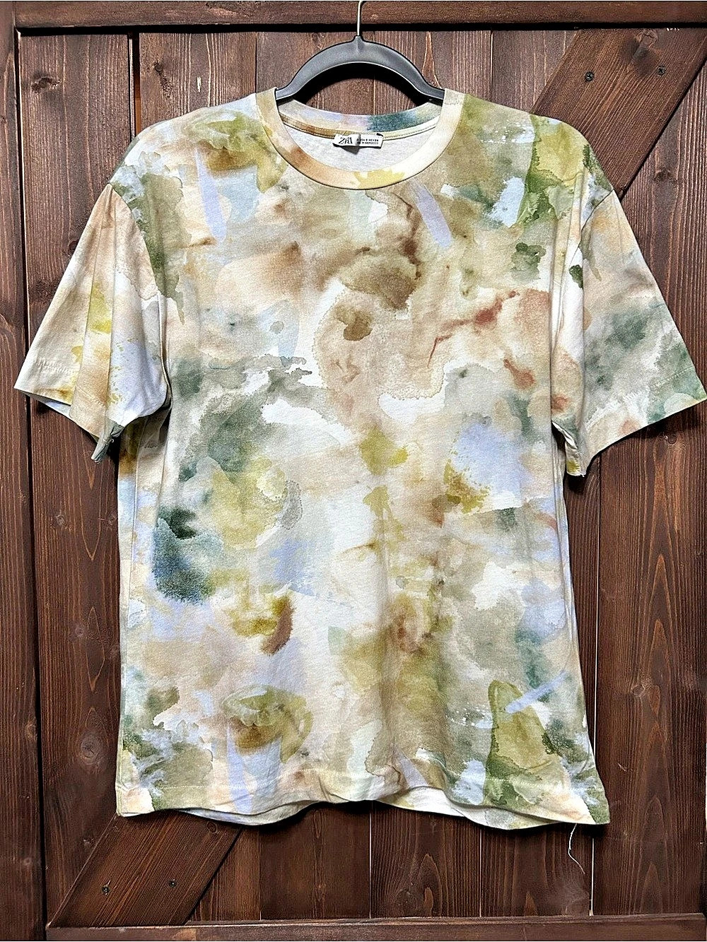 Zara Abstract Cotton Tee Size Medium Like New